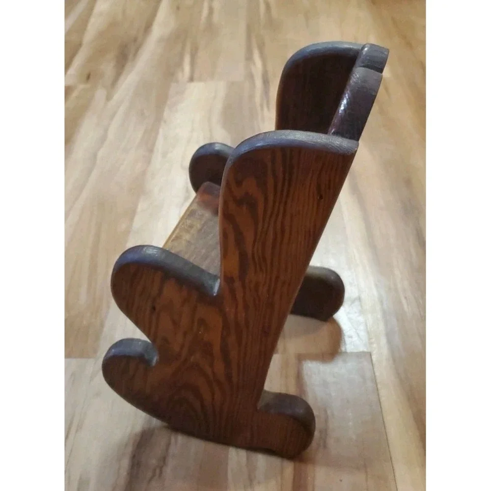 Vintage Wooden Rocking Chair Solid Wood For Dolls 12 X 6.75‎ X 6.5